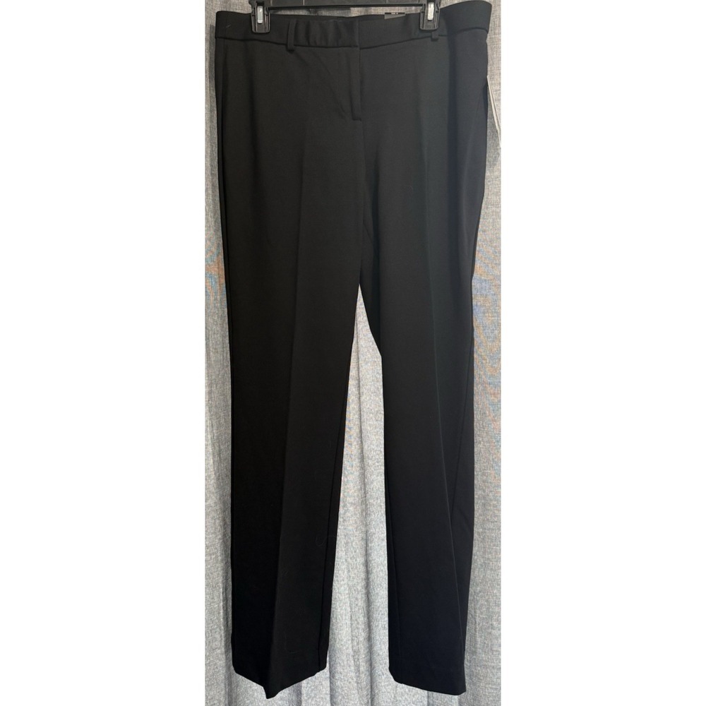 Amanda + Chelsea Womans Black Dress Pants Size 10 Stretch Straight Zip NWT